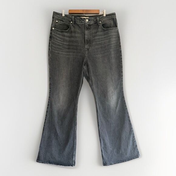 Levi's Denim - Levi's Premium Jeans Black 70s High Rise Flare Wide Leg Denim Womens 34 X 32